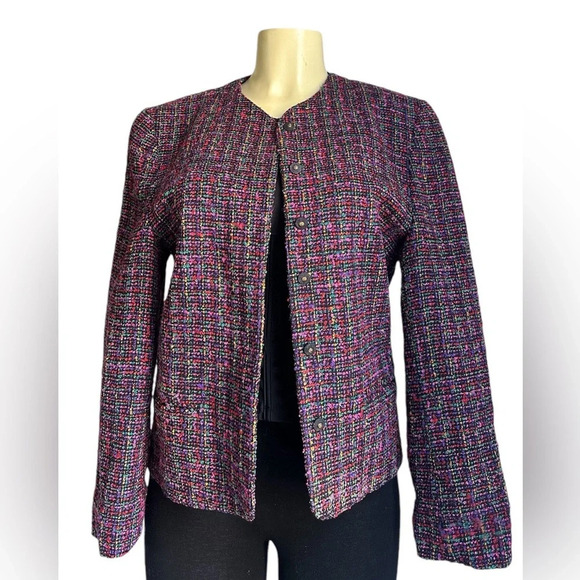 Vintage Orvis Blazer Tweed Jacket Women's Open Front Blazer Boho Chic Size M - Picture 2 of 14
